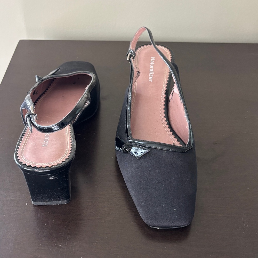 Naturalizer Black Slingback Heels